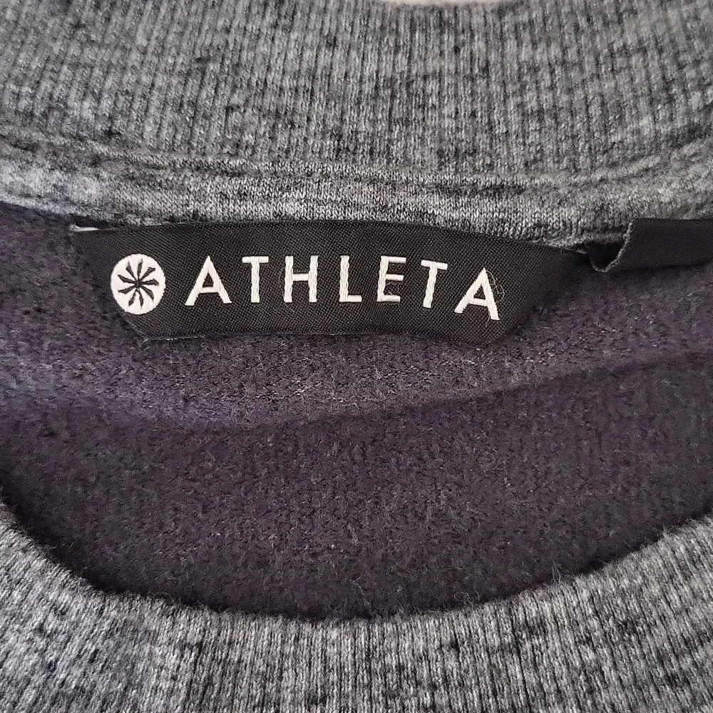 Athleta Grey Fleece Lined Round Neck Athletic Pullover Sweatshirt Womens XXS - Picture 3 of 9